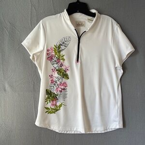 EP‎ Pro White Floral Women's Golf Top